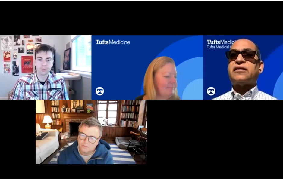 A sample screenshot from a stakeholder interview over Zoom with four people.